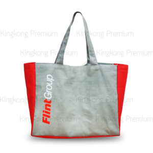 กระเป๋าผ้าแคนวาส สกรีนโลโก้ Flint Group (สีทูโทน)